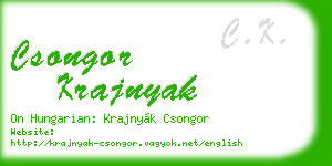 csongor krajnyak business card